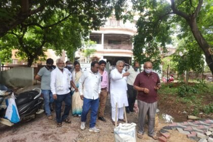 The gardens of Mission Amrit, half-completed even in two years… MLA Vora, who arrived for inspection