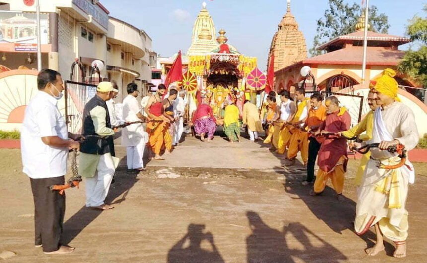 Corona crisis on Rath Yatra: Rath Yatra ritual in Sector-4 Shri Jagannath Temple