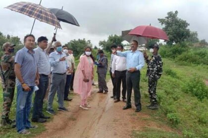एडवेंचर पार्क के लिए प्रस्तावित जगह के निरीक्षण पर पहुंच कलेक्टर, सीईओ एवं प्रोजेक्ट एक्सपर्ट, लिए गए सुझाव