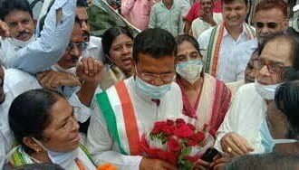 भिलाई जिला कांग्रेस कमेटी की अध्यक्ष तुलसी साहू के नेतृत्व में प्रदेश अध्यक्ष मोहन मरकाम का जबरदस्त स्वागत