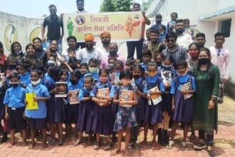 Initiative of Shiv Ji Arpan Seva Samiti: Distribute copy, pencil, rubber, scale