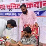 Durg district NSUI celebrated CM Baghel's birthday by donating 60 units of blood