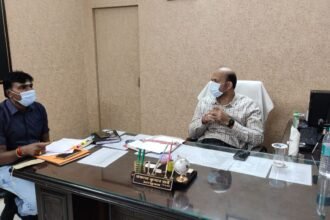 Risali corporation administrator and collector Bhure reviewed the works