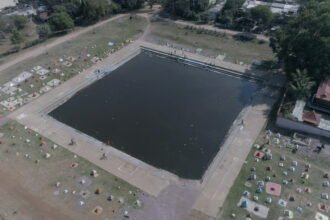 Beautification of Sector 2 pond with the initiative of MLA