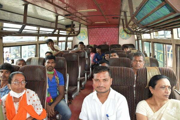 The people of Gangalur area got the gift of bus service. After 15 years