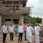 Chairman Vora inspected the Rajiv Bhawan under construction of Congress