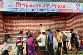 The end of the free water service campaign being conducted in Sector-2 area since 72 days