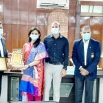 Durg Collector and Home Isolation In-charge Dr. Rashmi Bhure was honored by the Oath Foundation