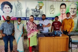 MLA representative Ekansh Banchhore met the players of weight lifting