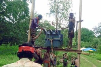 Rengapara illuminated on Independence Day… Electricity reached inaccessible forest areas