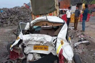 पुणे-मुंबई एक्सप्रेसवे पर हादसा: 6 गाडिय़ां आपस में टकराईं