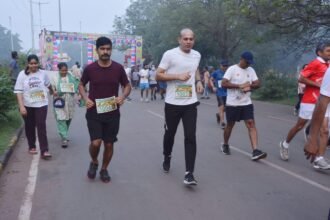 Excitement of Marathon: Women also ran fiercely… CCF, Collector and DFO also ran in Marathon