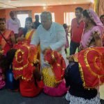 विधायक अरुण वोरा और नीलू सहायता समूह ने 121 कन्या माताओं को कराया भोज