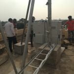 Airtel tower was being installed on the roof of the house without permission