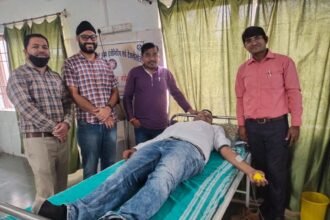 भारती कॉलेज में रक्तदान शिविर… छात्र छात्राओं व स्टाफ सहित 75 लोगों ने किया रक्तदान