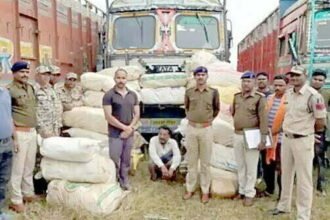 बस्तर पुलिस के हत्थे चढ़ा तस्कर, 64 लाख का सवा टन गांजा जब्त