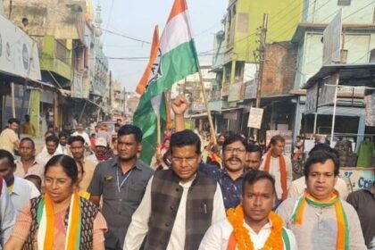 कांग्रेस के दिग्गजों ने किया भिलाई व रिसाली निगम क्षेत्र का दौरा, कांग्रेस प्रत्याशियों के पक्ष में वोट की अपील