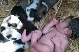 ममता हुई शर्मसार: कंपकपाती ठंड में नवजात को पैरावट में कई पिल्लों के साथ छोड़ा