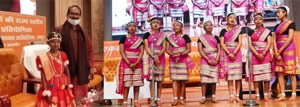 एकलव्य आदर्श आवासीय विद्यालयों की राज्य स्तरीय प्रतियोगिता, मंत्री डॉ. टेकाम ने बच्चों से मिलकर किया उनका उत्साहवर्धन
