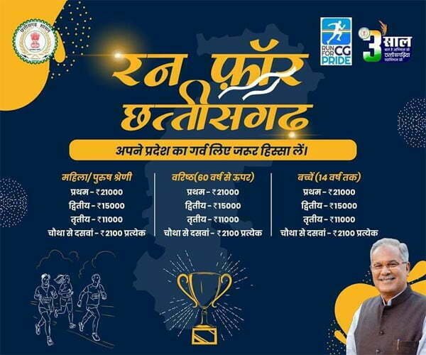 छत्तीसगढ़ सरकार के तीन वर्ष पूरे होने पर विविध प्रतियोगिता का आयोजन