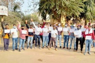 नौकरी व बेरोजगारी भत्ता को लेकर भाजयुमों भिलाई युवा मोर्चा ने सरकार को घेरा