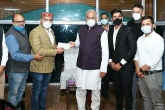 मुख्यमंत्री सहायता कोष में आल इंडिया प्रोफेशनल कांग्रेस ने दी एक लाख रुपए की सहायता राशि