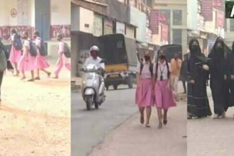 विवाद के बीच कर्नाटक में खुले स्कूल, हाईकोर्ट की रोक के बावजूद हिजाब में दिखीं छात्राएं