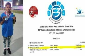 13वां फैजा इंटरनेशनल चैंपियनशिप 2022: छत्तीसगढ़ की ईश्वरी ने दुबई में वर्ल्ड पैरा एथलेटिक्स ग्रैंड प्रिक्स में जीता रजत पदक