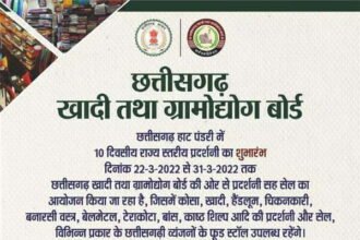 राज्य स्तरीय खादी तथा ग्रामोद्योग प्रदर्शनी पंडरी रायपुर में आज से शुरू