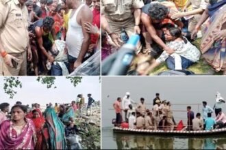 हादसा: नदी में नाव पलटने से दस लोग डूबे, तीन महिला मजदूरों की मौत