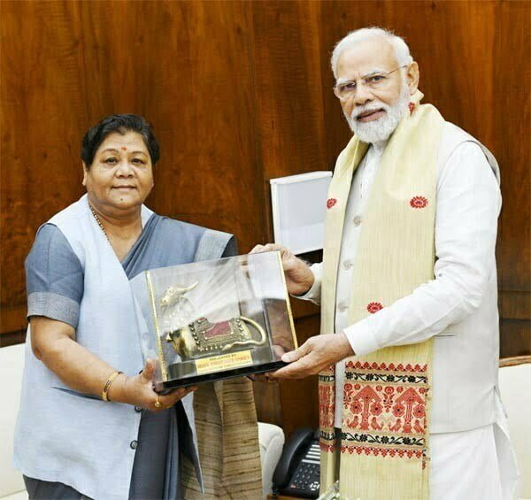 राज्यपाल सुश्री उइके ने प्रधानमंत्री मोदी से की मुलाकात, पांचवी अनुसूची, पेसा कानून तथा अन्य विषयों पर हुई चर्चा