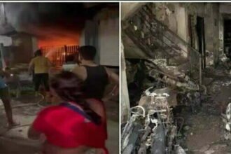 इंदौर में दो मंजिला इमारत में आग: सात की जिंदा जलने से मौत, आठ लोग बुरी तरह झुलसे, सीएम ने दिए जांच के आदेश