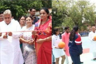 विधायक वोरा ने किया बास्केटबॉल ग्राउंड का उद्घाटन, कहा- उत्कृष्ट प्रदर्शन से दुर्ग और छत्तीसगढ़ का नाम रौशन करें खिलाड़ी