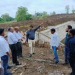 पुलगांव नाला डायवर्सन का कार्य लगभग 70 प्रतिशत पूर्ण महापौर ने किया अफसरों के साथ निरीक्षण