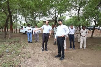 एक एकड़ में बनाया जाएगा कृष्ण कुंज, चिन्हांकित स्थलों में कार्य शुरू, कलेक्टर ने किया निरीक्षण