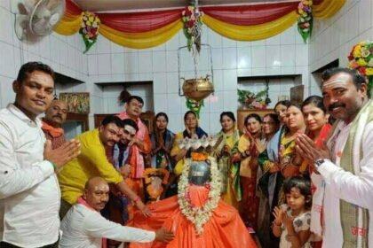 सावन के पहले सोमवार को भाजपा पार्षदों ने किया रूद्रामहाभिषेक, महाभंडारा में हजारों लोगों ने ग्रहण किया प्रसाद, साधु-संतों को कराया भोज