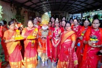 अग्रवाल समाज की कुलदेवी मां लक्ष्मी की हिसार से पहुंची रथयात्रा