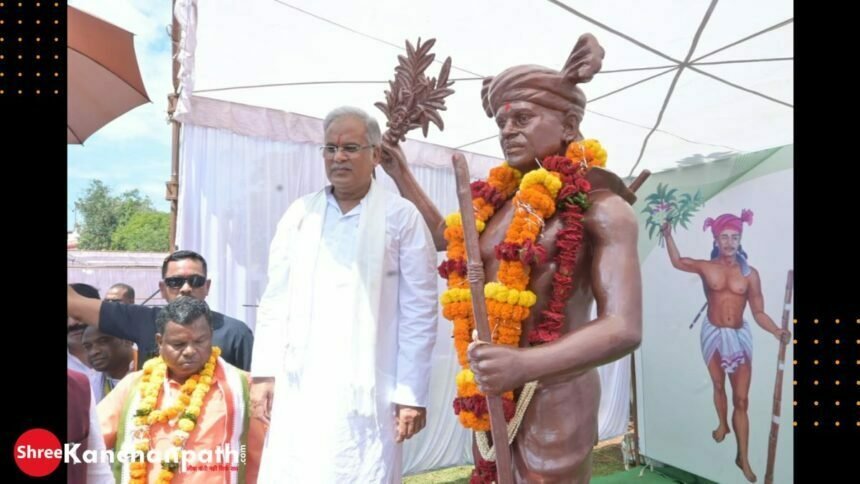 बस्तर दशहरा में शामिल होने जगदलपुर पहुंचें सीएम, किया झाड़ा सिरहा की प्रतिमा का अनावरण