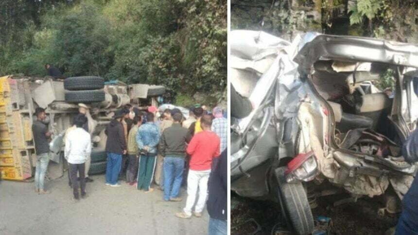 दर्दनाक हादसा: बेकाबू ट्रक कार के ऊपर पलटी, तीन की मौत, सीएम ने जताया दुख