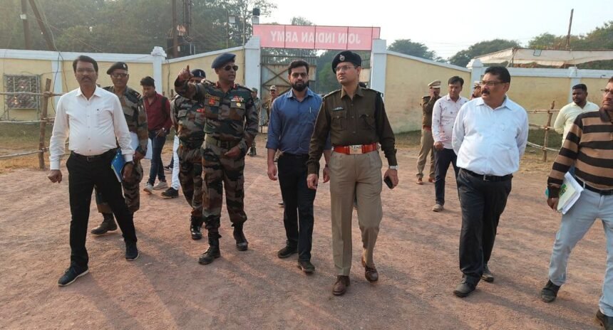 अग्निवीर भर्ती रैली, MP, CG के शामिल होंगे 60 हजार से ज्यादा युवा, कलेक्टर, SP पहुंचे भर्ती स्थल, बोले भावी सैनिकों को मिलेगी पूरी सुविधा