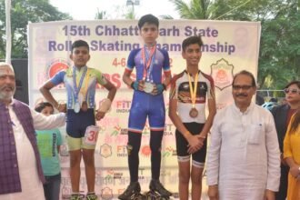 दुर्ग-भिलाई सहित इन जिलों में बनेंगे स्केटिंग ग्राउण्ड, मंत्री टेकाम ने किया विजेता खिलाड़ियों को पुरस्कृत