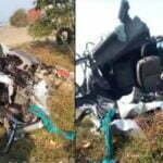 एनएच पर हादसा, चलते ट्रक के पीछे घुसी कार, रेलवे इंजीनियर सहित चार की मौत