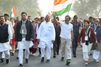 भारत जोड़ो यात्रा में शामिल हुए गृहमंत्री ताम्रध्वज साहू