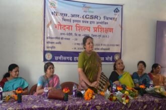 नंदौरी में गोदना शिल्प का प्रशिक्षण शिविर आयोजित, भिलाई महिला समाज की अध्यक्ष श्रीमती त्रिपर्णा दासगुप्ता ने प्रतिभागियों का बढ़ाया उत्साह