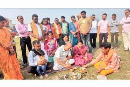 डोम शेड बनाने महापौर ने किया भूमिपूजन, शैक्षणिक व सांस्कृतिक सुविधाएं देने कार्य योजना तैयार की