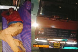 ट्रक चलाते समय ड्राइवर को आया पैरालिसिस का अटैक, दुर्ग पुलिस की सूझबूझ से टला बड़ा हादसा, Dekhe Video