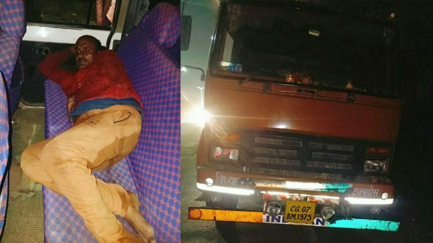 ट्रक चलाते समय ड्राइवर को आया पैरालिसिस का अटैक, दुर्ग पुलिस की सूझबूझ से टला बड़ा हादसा, Dekhe Video