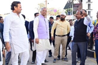 लोक निर्माण मंत्री ताम्रध्वज साहू ने निर्माणाधीन ब्रिज, रेलवे अंडर ब्रिज और एक्सप्रेस-वे का किया निरीक्षण