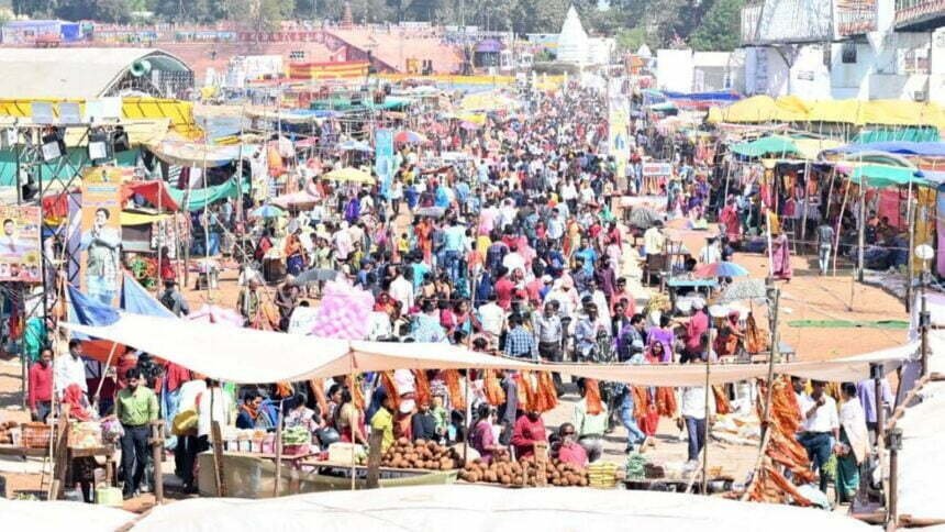 रविवार को माघी पुन्नी मेला में उमड़ा जनसैलाब, सन्डे रहा फन डे