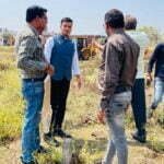 अवैध प्लाटिंग के मामले की शिकायत मिलने पर एसडीएम लक्ष्मण तिवारी ने की कार्रवाई